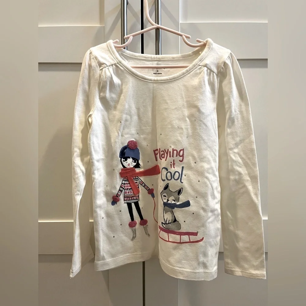 Gymboree size 6 NWT winter themed long sleeve t-shirt
